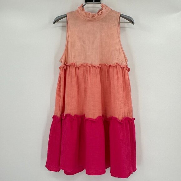 Tuckernuck Dresses & Skirts - Pomander Place by Tuckernuck Sunset Colorblock Gauze Morgan Dress Tiered sz S